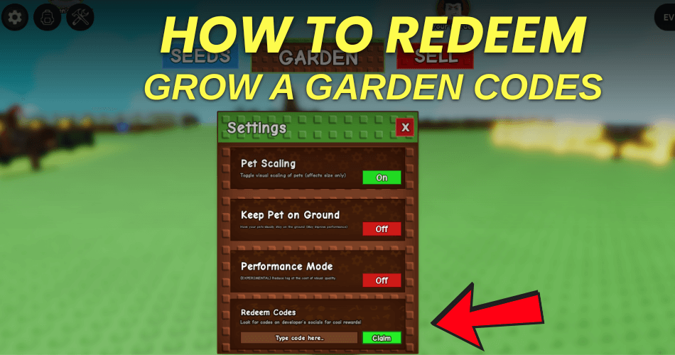 Grow a Garden Redeem
