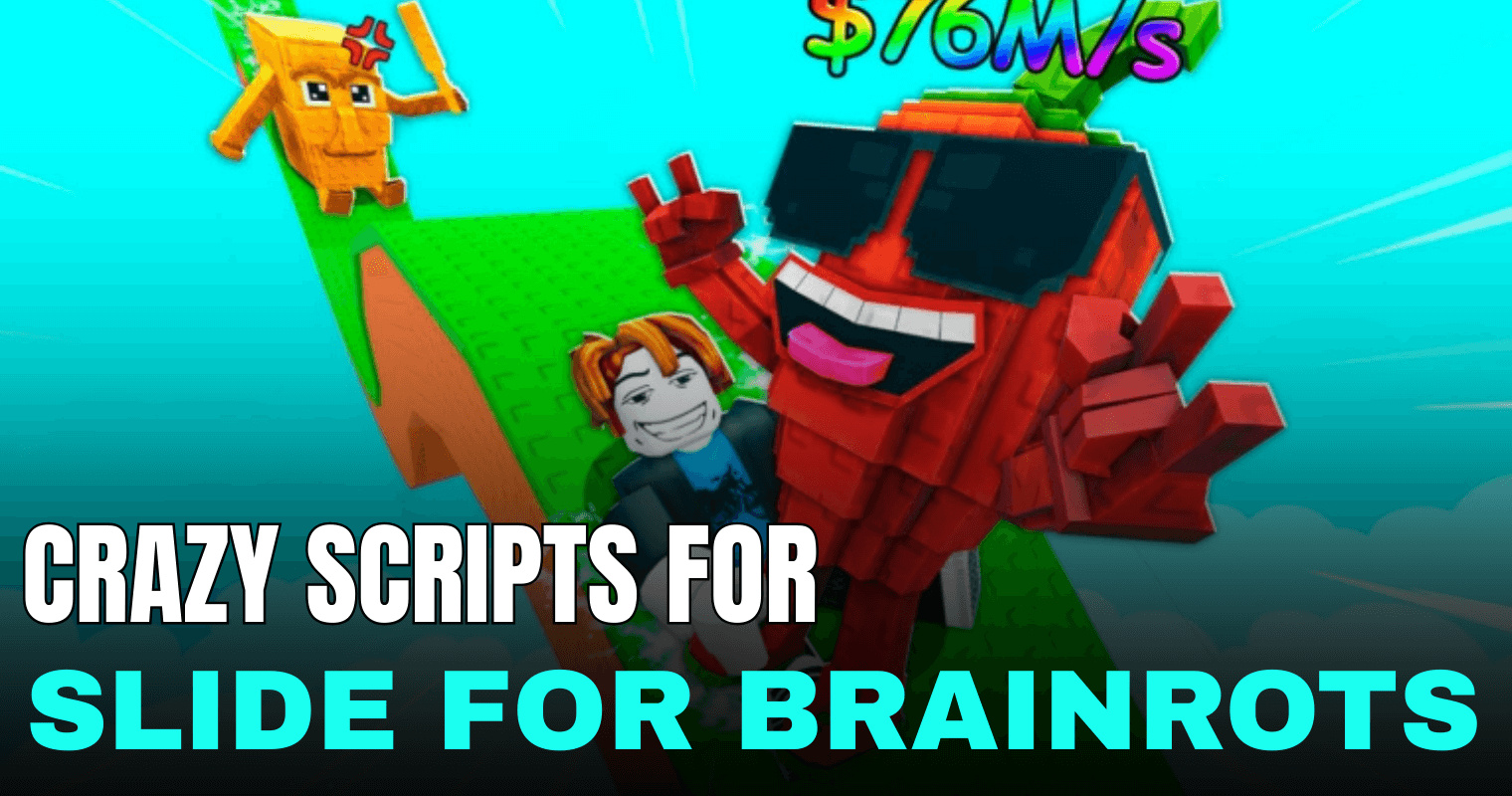 Crazy Slide For Brainrots Script – Secret Area TP, Instant Collect & Spike Destroy