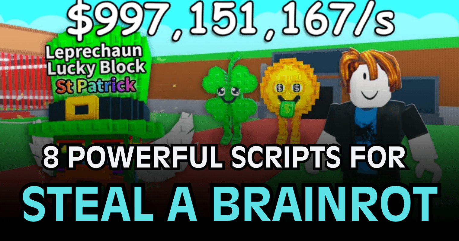 8 Powerful Steal a Brainrot Scripts - Auto Hit, Fly, ESP, Infinite Jump & Server Hopper