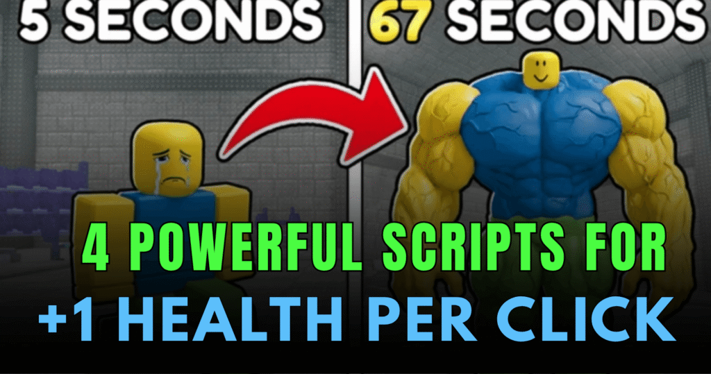4 Powerful +1 Health Per Click Scripts - Auto Win, Instant Rebirth & Infinite Spins