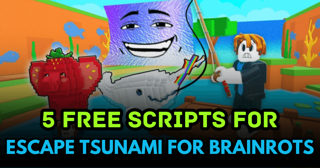 5 Free Escape Tsunami For Brainrots Scripts - Auto Farm, God Mode & Auto Rebirth Features