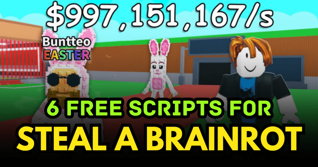 6 Free Steal a Brainrot Scripts - Auto Farm, ESP, Fly & Instant TP Features