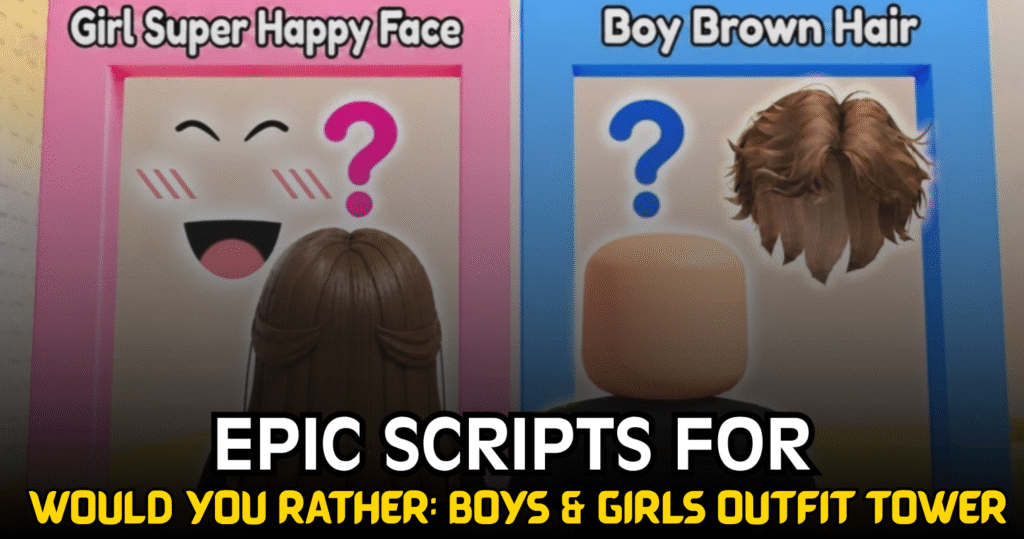 Epic Would You Rather Boys & Girls Outfit Tower Script - Leaderboard Farm & Outfit Auto Farm